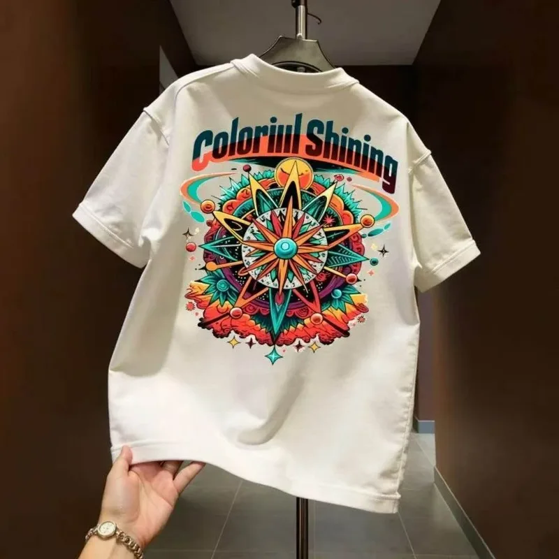 Short-sleeved T-shirt Men's Summer New Trendy Brand Both Unique and Versatile American Youth Fashion Round Neck Casual New Style