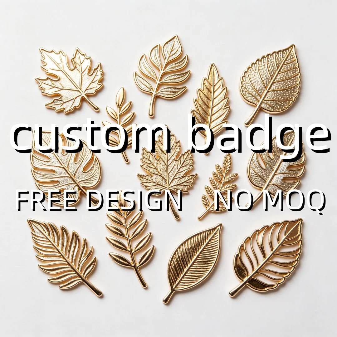 Custom Leaf Enamel Pins, Maple Ginkgo Olive Branch Lapel Pin, Gold Plated Brooch Badge, No MOQ, for Jewelry, Gift