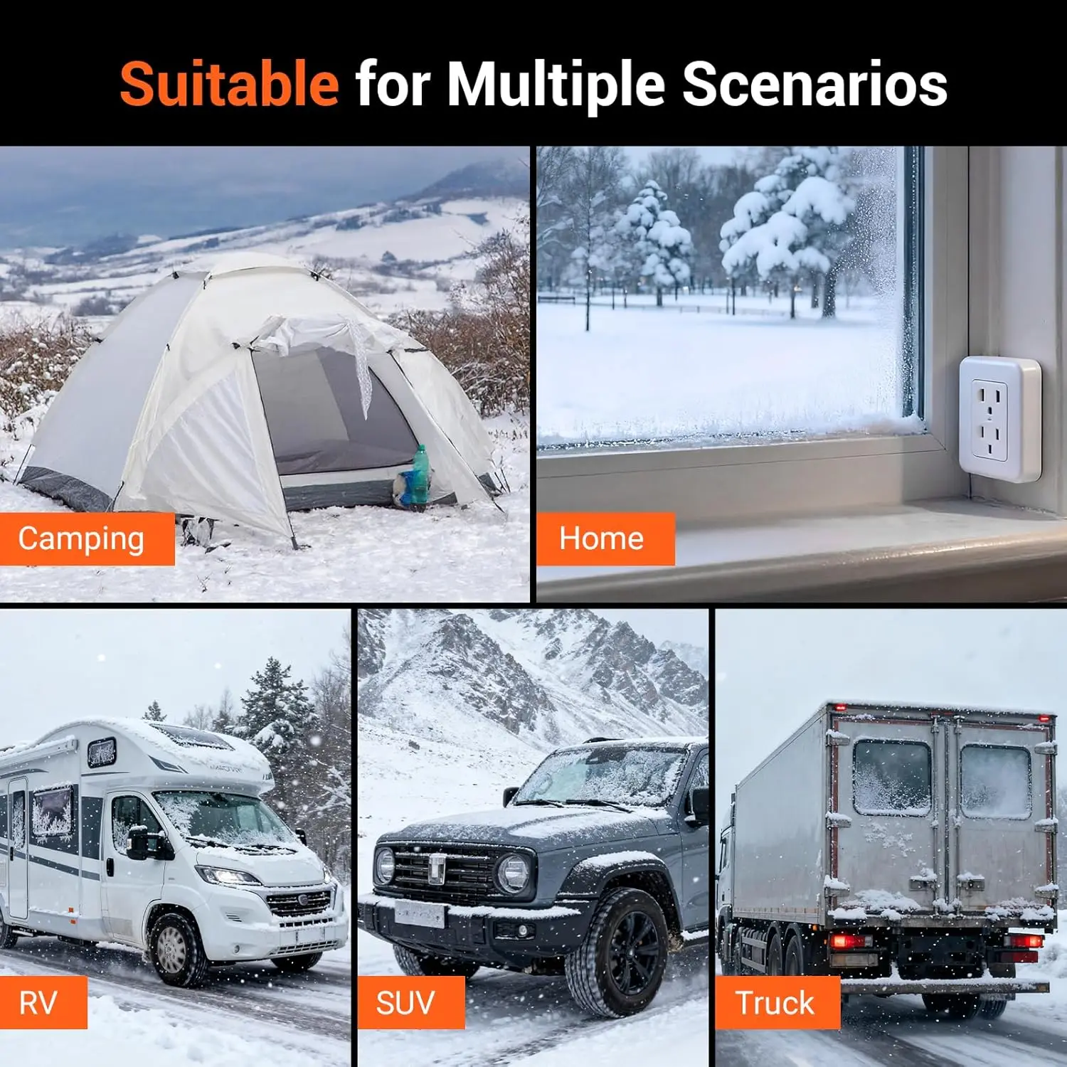 سخان ركن محمول 8 كيلو وات 12 فولت مع جهاز تحكم عن بعد وشاشات LCD، تسخين سريع، خزان 1.3 جالون لقارب شاحنة التخييم RV #6