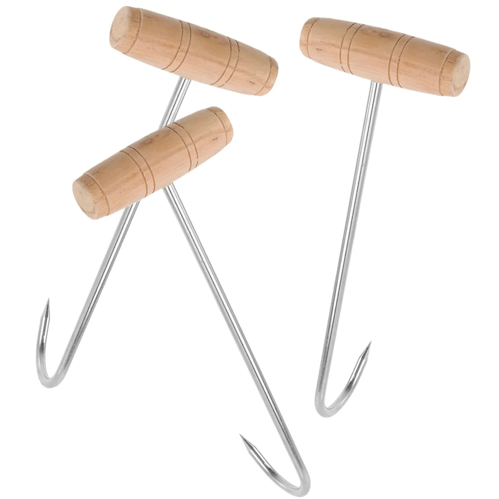 สแตนเลสรองเท้า Lifter BOOT Hooks โลหะ Shoehorn เครื่องมือสําหรับรองเท้าสวมใส่ไม้เรียบเหมาะกับส้น