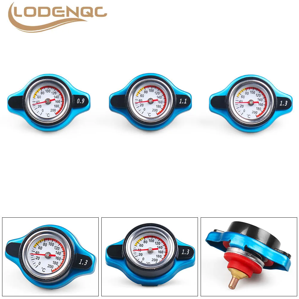 Racing Small Size Thermost Radiator Cap Cover With Water Temp Gauge 0.9 BAR Or 1.1 BAR Or 1.3 BAR Cover Without Logo（Small Head）