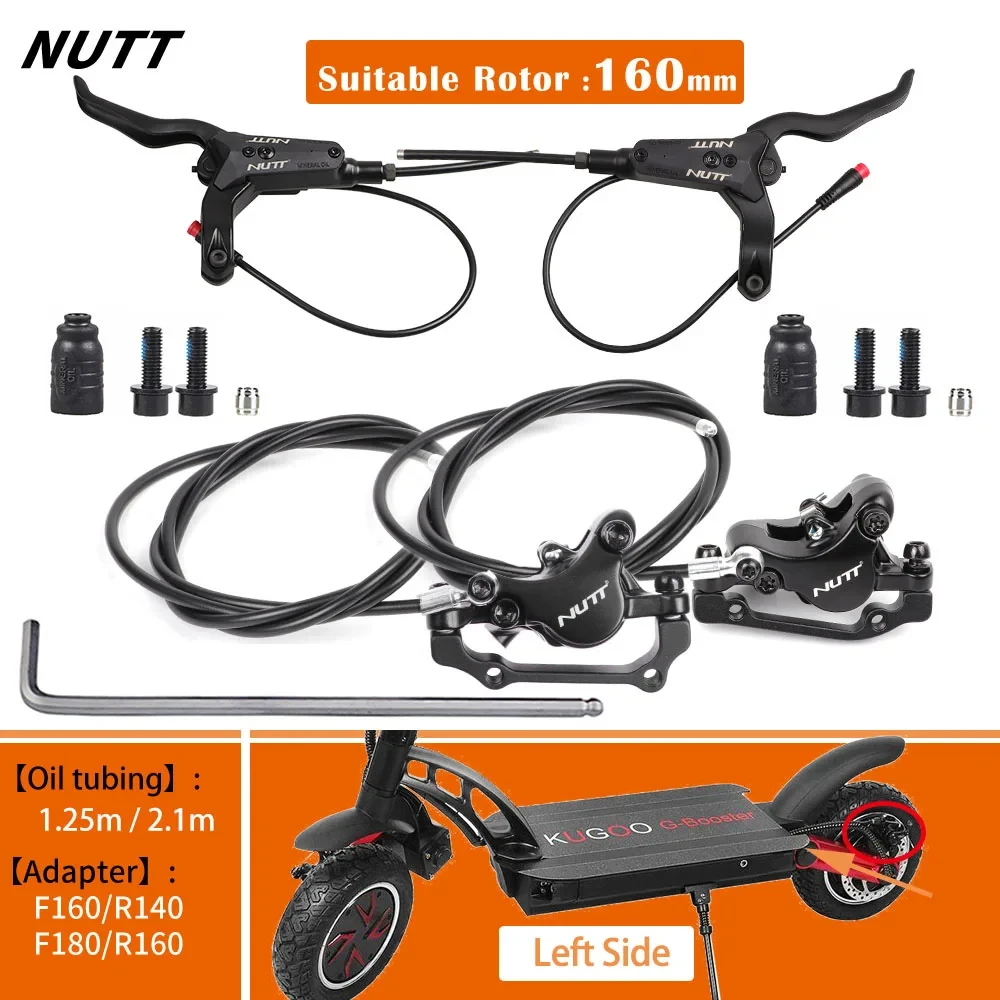 NUTT MTB E-Bike Electric E Scooter Bicycle Hydraulic Brake Disc 140mm 160 180 Rotor for Fat Mini KUGOO G Booster /ES3 Dualtron