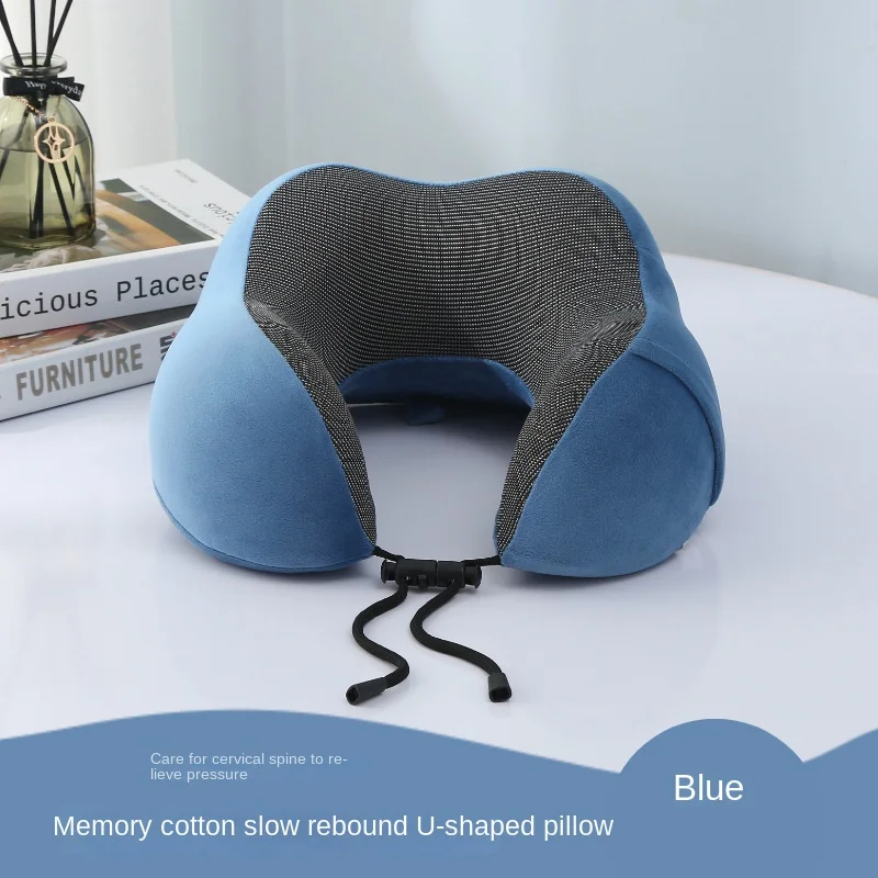 

Slow Rebound Travel Pillow U-shaped Headrest Neck Support Pillow Travel Airplane Pillow Memory Foam U-shaped Pillow For Office