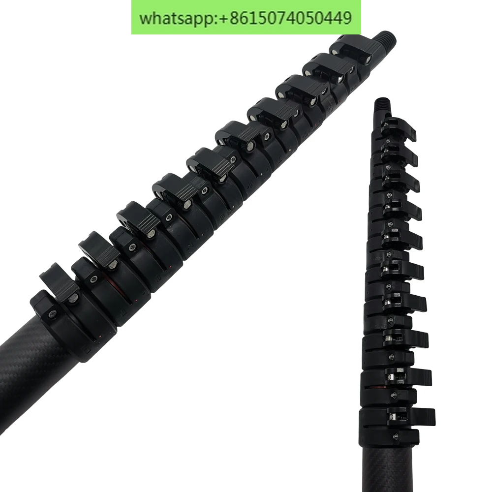 

Solar Panel Cleaner 15 Meter Carbon Fiber Water Fed Pole Telescopic Pole for Window Cleaning (50FT)