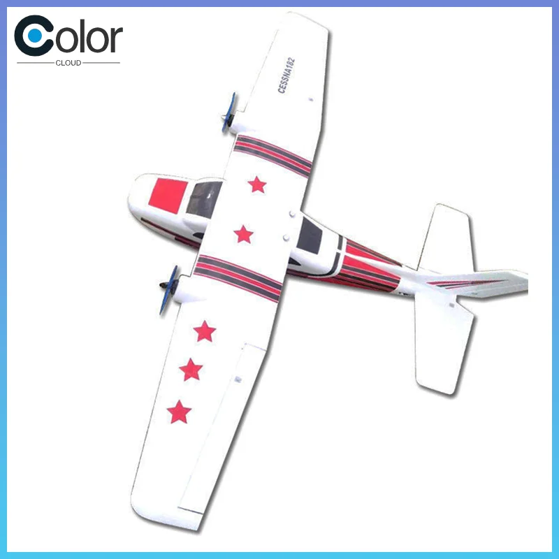 Twin-Engine Cessna 182 Plus 1210 Wingspan المروحة الكهربائية Epo الثابتة الجناح Fpv طائرة التحكم عن بعد المقاومة للصدمات