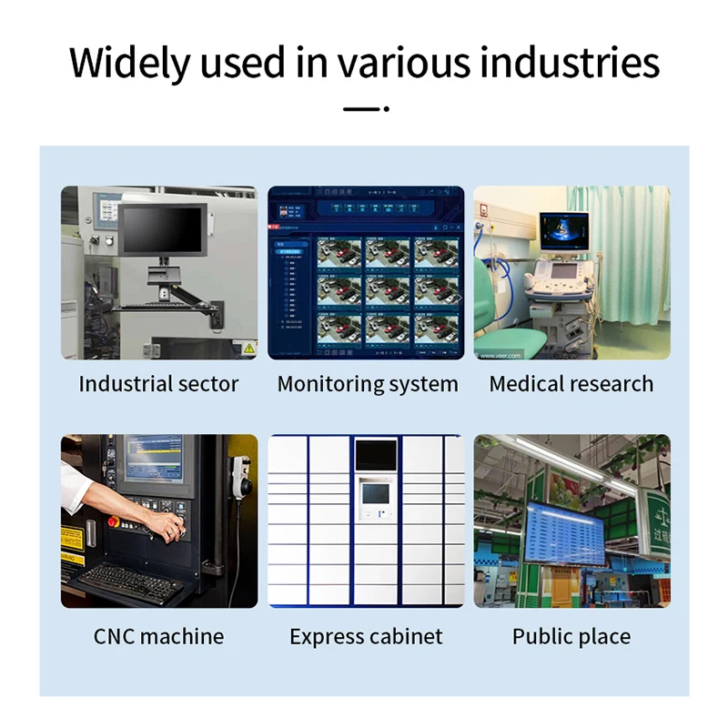 Imagem -06 - Polegada Small Size 1024x768 Square Embedded Industrial Touch Monitor com Hdmi Vga Interface para Automação Industrial 8