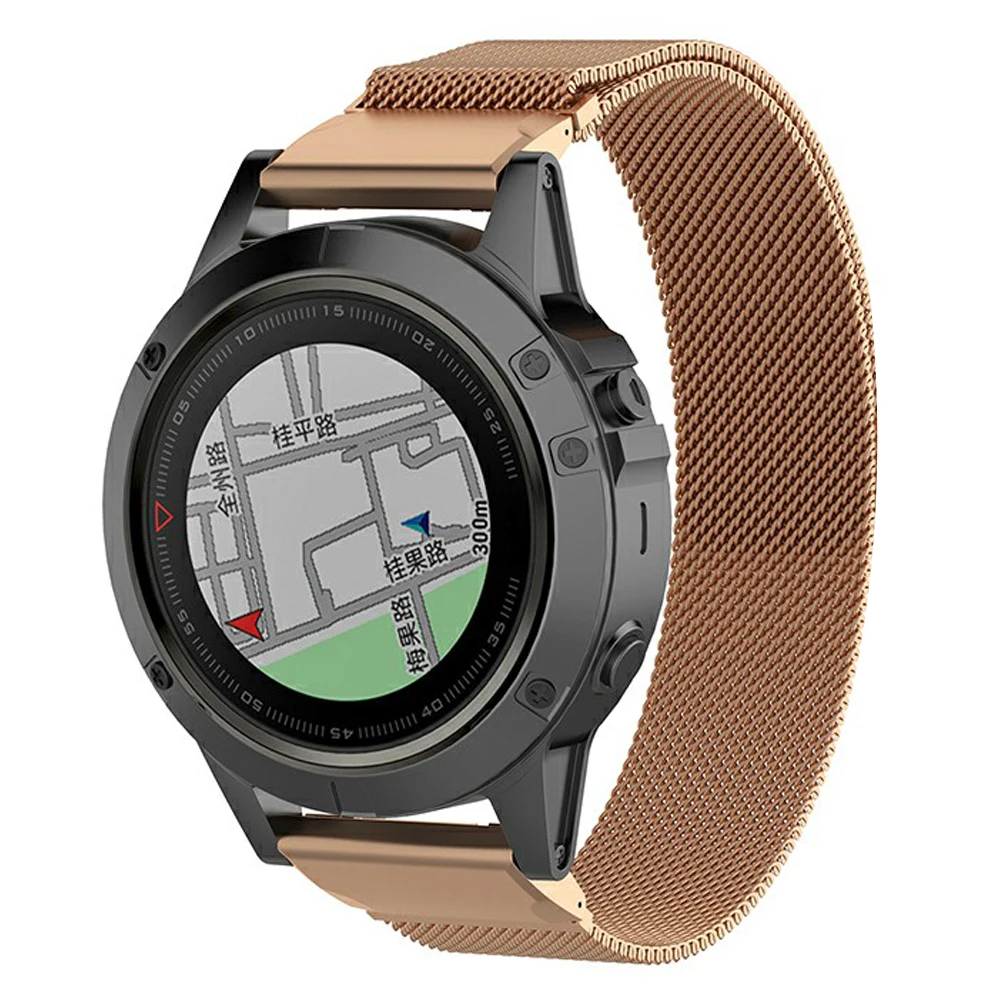 26mm 22mm spor Milanese kayış Garmin Fenix 7X 7 6 için güneş Fenix6 5/EPIX/Instinct 2/Descent Mk2i saat kayışı Watchband