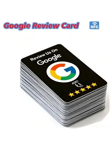 100Pcs Black Premium Wear‑Resistant Matte Finish Reusable Google Review Tap NFC Card Programmable NFC Tap Card User‑Friendly