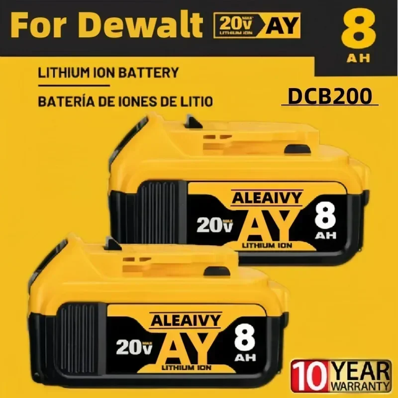 

Оригинальный аккумулятор для электроинструмента Dewalt 18 В 20 В Max, универсальный, полностью совместимый, сменный литиевый аккумулятор DCB200 18 В 9000 мАч