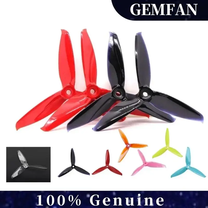 

2 пары Gemfan Flash 5152S 5 дюймов 5,1 дюйма 5,1X5,2X3 3-лопастной пропеллер для ПК для RC FPV Racing Freestyle Drones Запасные части DIY