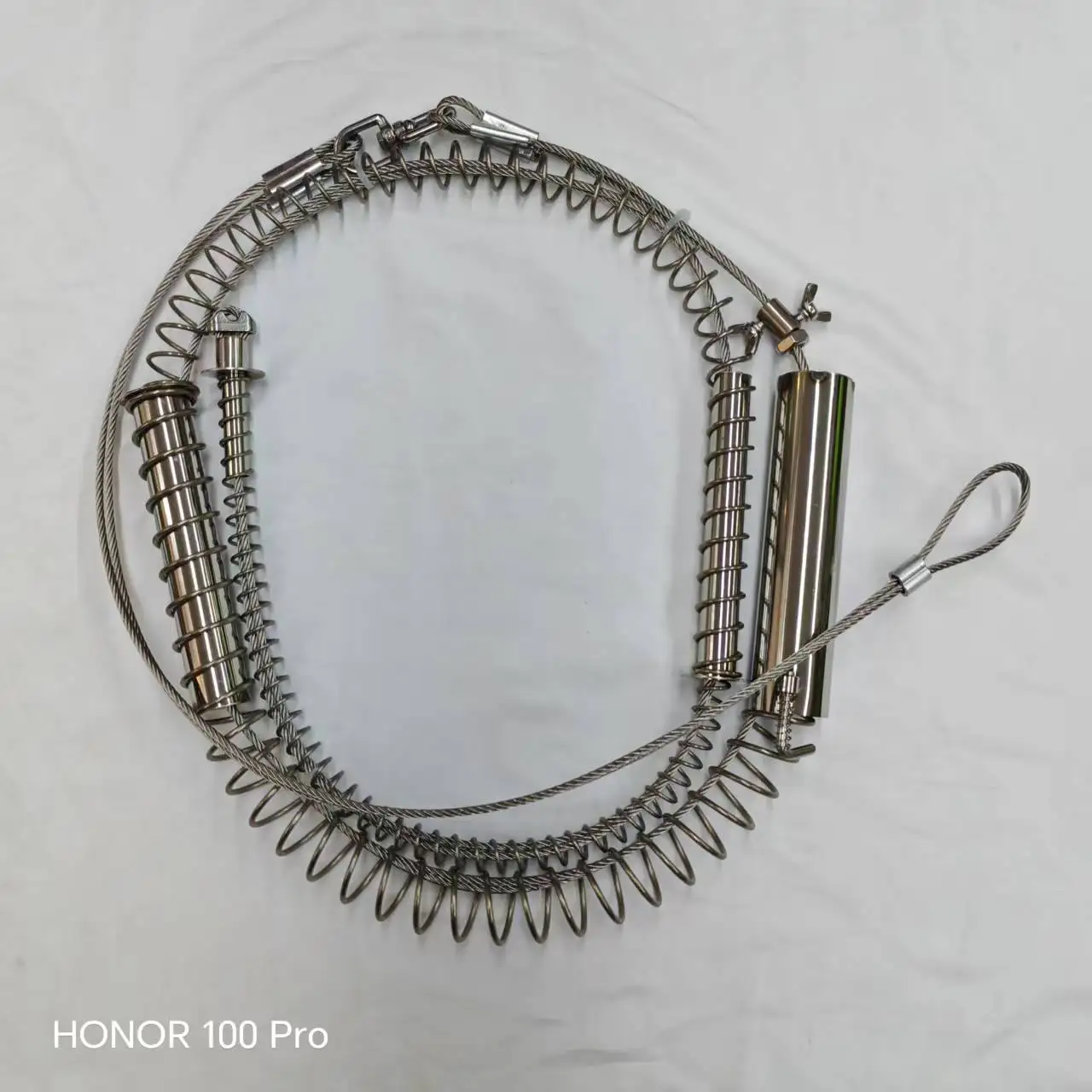 1PC Three Section Double Steel Wire Stronger Spring Replacement With Nuts Wire Rope For the Wild Boar Trap Fox Trap Rabbit Trap view 4