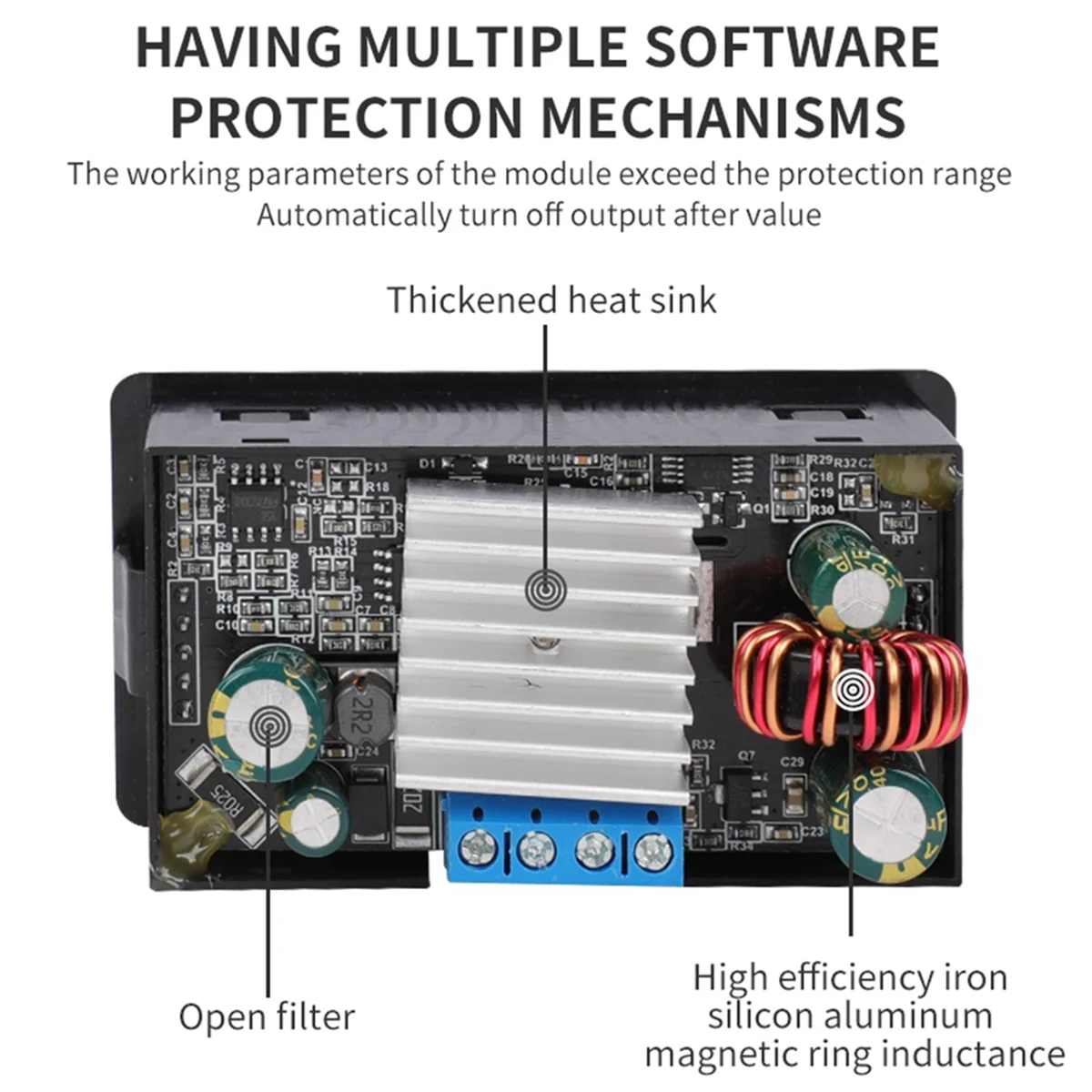 Programmeerbare Cnc Step-Up En Step-Down Voltage Gestabiliseerde Voeding Zonne-Energie Laadspanningsregelaar 0.5-30V Uitgang