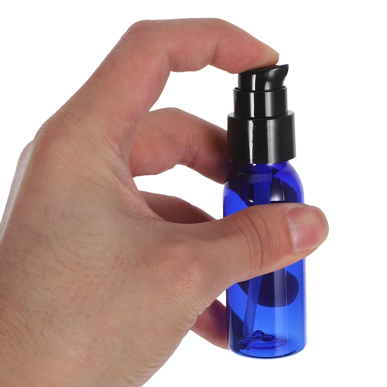 10 個 30 ミリリットル ブルー プラスチック 空ボトル ディスペンサー 詰め替え可能 トラベル ポンプ ボトル コンパクト デザイン 漏れ防止 ポータブル 屋外使用用
