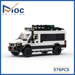 576pcs Automobile Creativity UCS Sprinter 4x4 Off-road Car Model Building Block DIY Vehicle Assemble Bricks Toys for Children