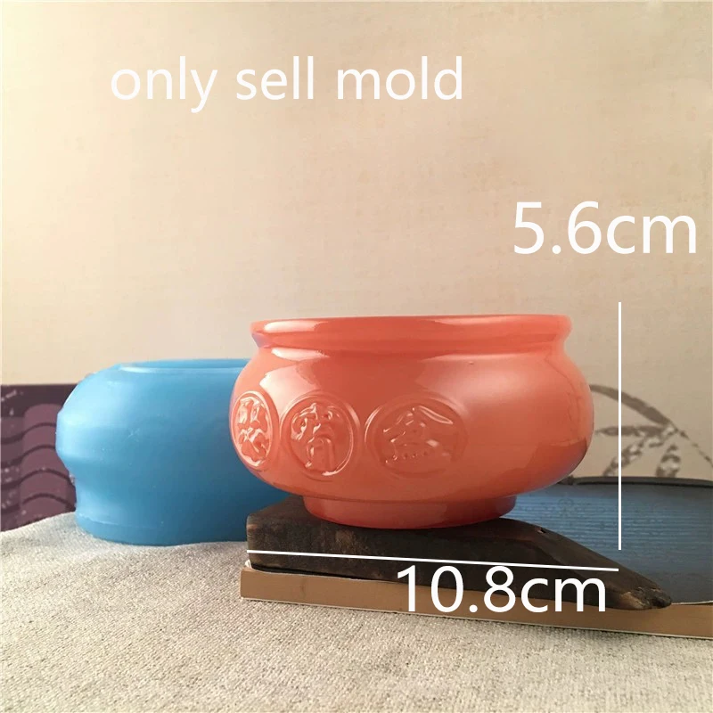 Cornucopia Silicone Mold Traditional Chinese Wealth Bowl Gypsum Mold Pots mold Lucky Treasure Epoxy Resin Crystal Bowl Mold