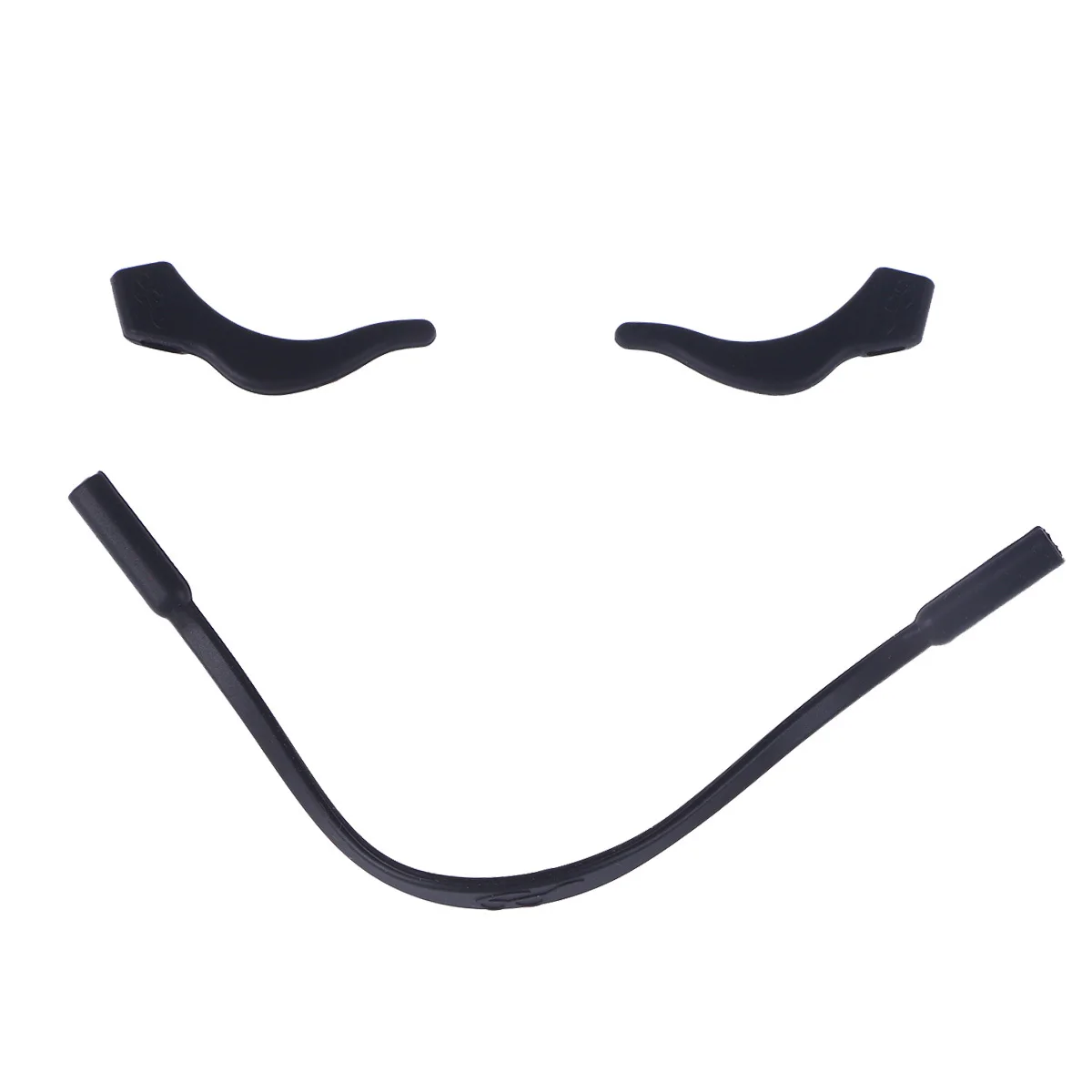 

Eyeglass Holder Strap with Ear Hook Grips Anti-Slip Silicone Flexible Universal Fit for All Glasses Sunglasses Kids Adults Black