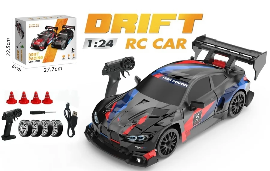 Oike 4WD Ferngesteuertes Drift-Auto 1:24 Mini Ferngesteuertes Rennauto Modell 2.4G Funk Hochgeschwindigkeit ​ ​ RC-Auto Jungen Spielzeug Geschenk – Detail 17