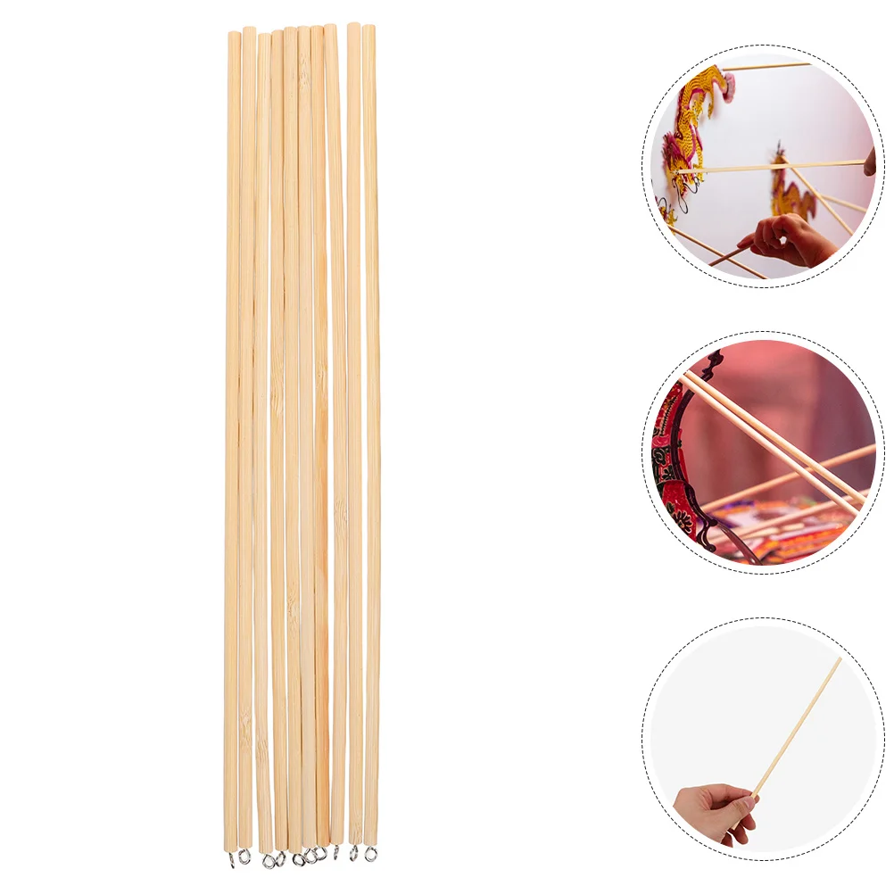 

10Pcs Hand Puppet Manipulation Rods Solid Wood Control Sticks DIY Wooden Puppet Shadow