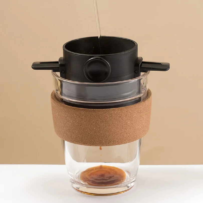 Foldable Portable Coffee Filter Coffee Maker Stainless Steel Drip Coffee Tea Holder Reusable Paperless Pour Over Coffee Dripper 2