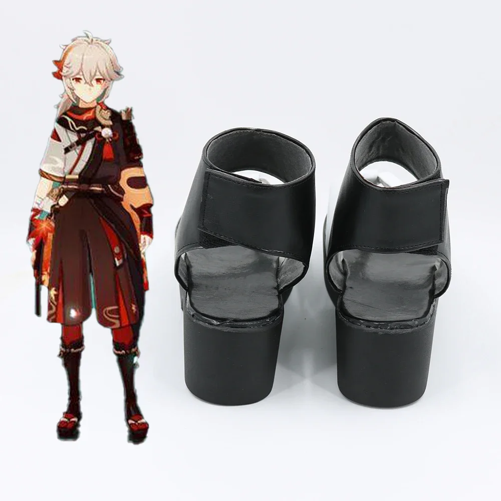 Genshin Impact Kaedehara Kazuha Anime Game Cosplay Shoes, botas de Cosplay para fiesta, zapatos para hombres y mujeres, botas hechas a medida para Halloween