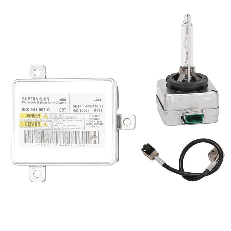 Xenon Koplamp Ballast Unit HID Module & Draad + Lamp 6000 K Voor 2011-2021 Chrysler 300 BAM92- 143700   / 8K 0941597 C