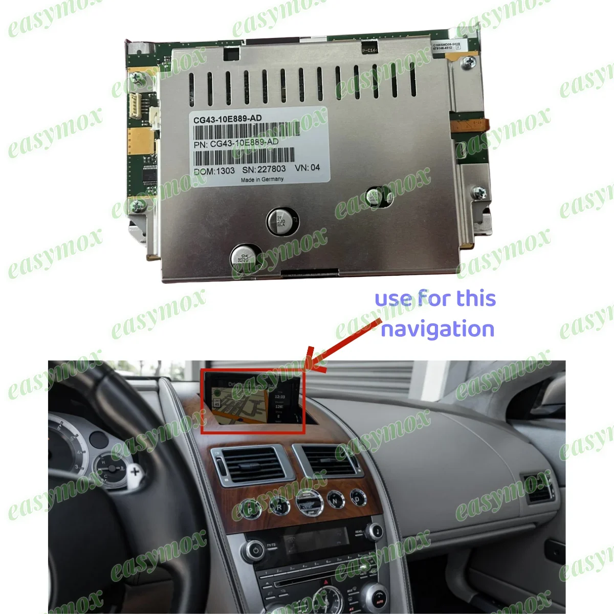 

LCD Display for Aston Martin Rapide S Virage DB9 V12 Vantage V8 Vantage Head Unit Navigation Satalite Screen 2011 2012