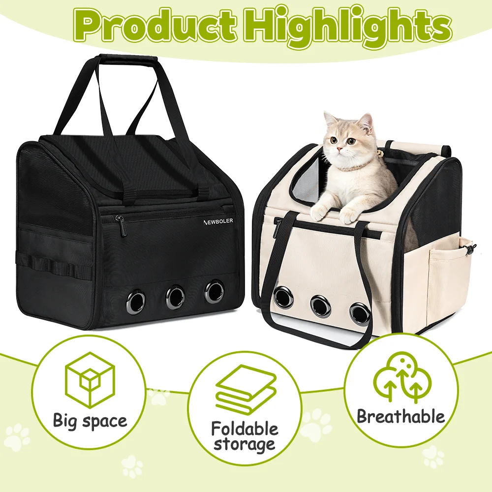 NEWBOLER Brompton Faltfahrrad Haustiertasche Tragetasche Tragbare Fahrrad-Vordertasche Faltbare Outdoor-Reisetasche für Katzen und Hunde – Detail 17