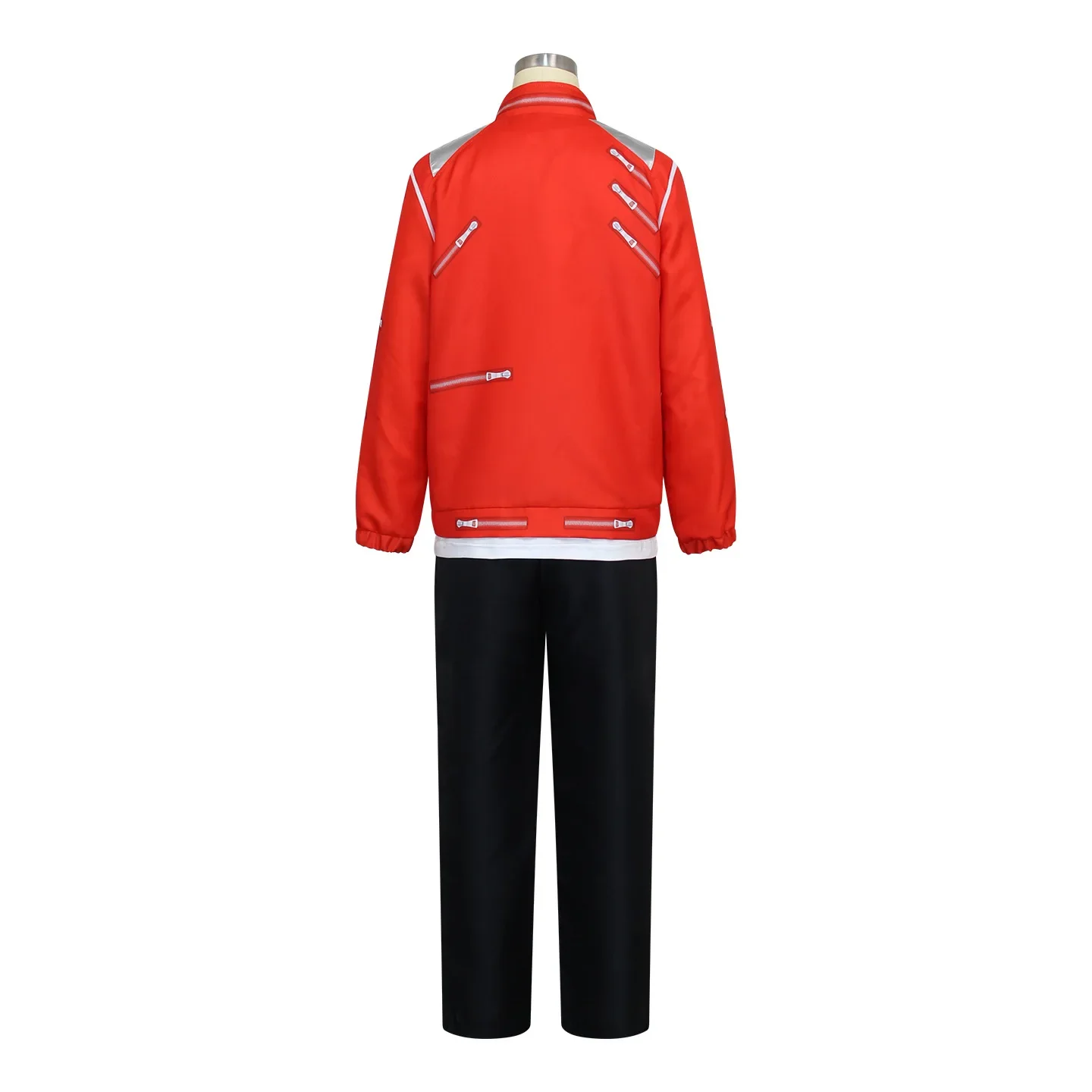Jungen Sänger Rote Jacke Klavier-Print T-Shirt Schwarze Hose Set Halloween Kinder Bühnen-Cosplay Party-Outfit – Detail 4