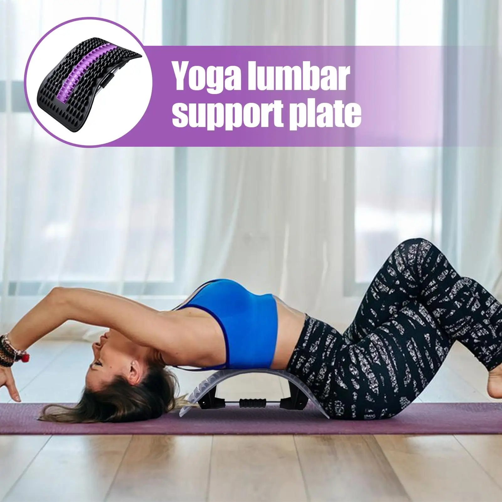 

Back Stretcher for Back Pain Relief & Spine Alignment, Yoga Accessories for Flexibility with Massager for Men and Women