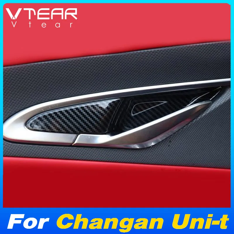 Vtear Car Inner Door Handle Pull Bowl Cover Stickers Trim Interior Styling Decoration Accessories For Changan Uni-t 2023 2024