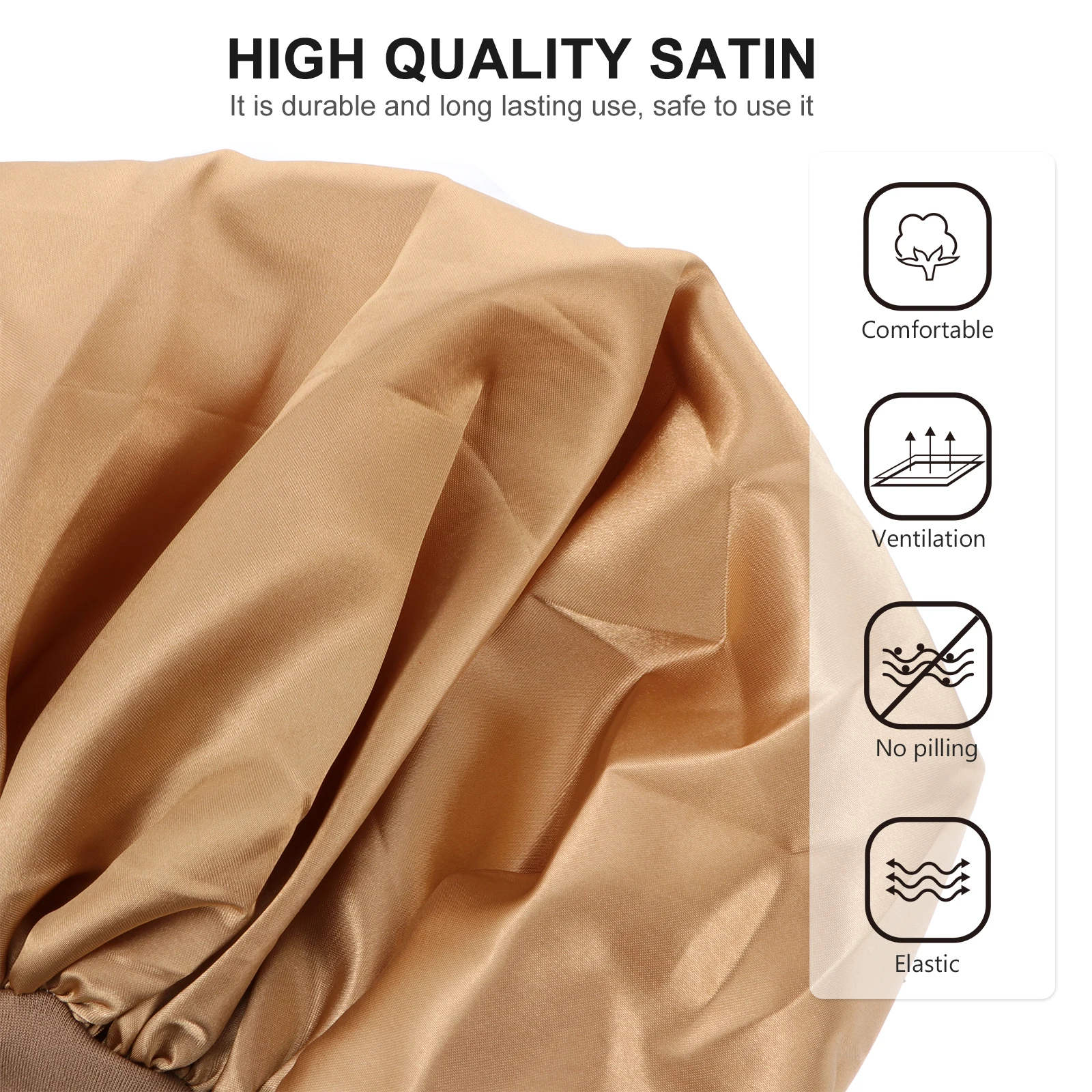 

2 Pcs Bonnet Elastic Headband Has Wide Side Sleeping Elasticity Caps for Women Man Satin