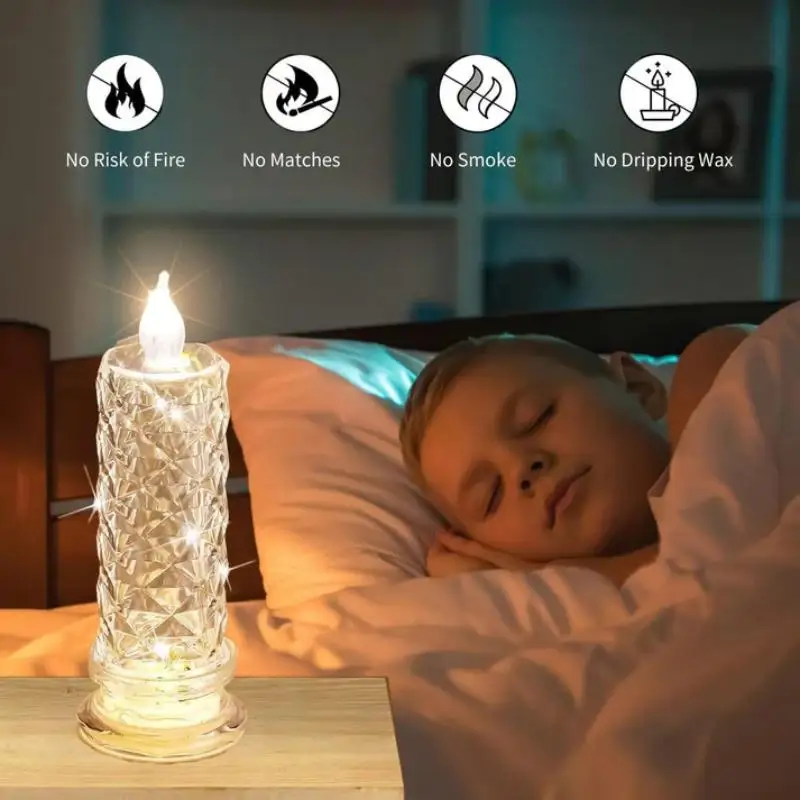 

Светодиодные беспламенные свечи с розовой тенью, на батарейках для Дня святого Валентина, юбилея, свадьбы, рождественских украшений