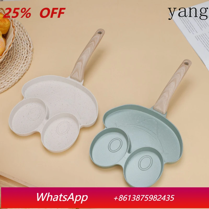 

LMM non-stick flat-bottomed frying pan three-hole three-in-one fried egg cartoon frying pan