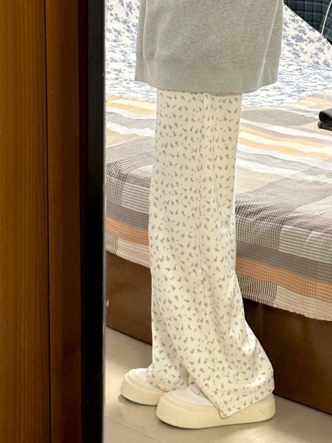 بنطلون نسائي مطرز بالزهور، قصة مستقيمة، مقاس نحيف، أنثوي أنيق ربيعي، سروال أنيق مريح #2