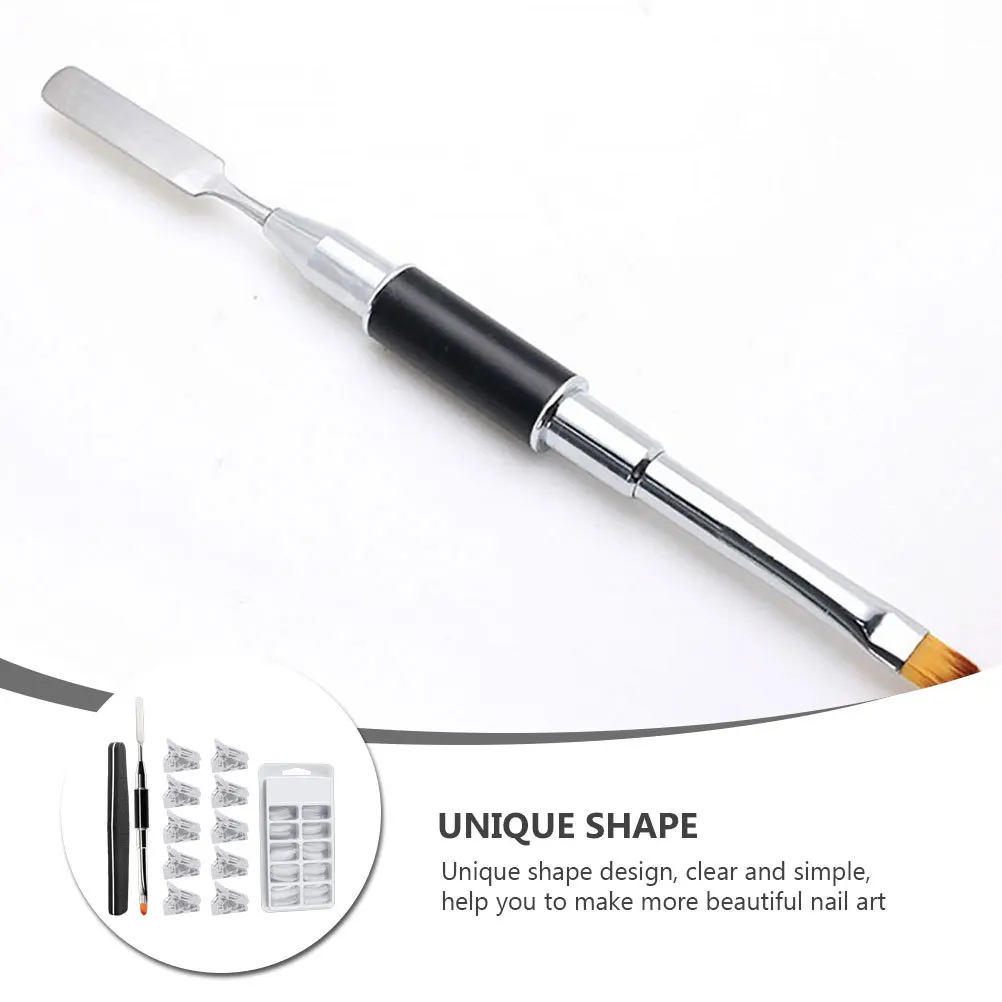 1세트 연장 네일 세트 화이트 매니큐어 아트 도구 홈 DIY 네일 장식 스텐실 키트 매니큐어 연장 스텐실