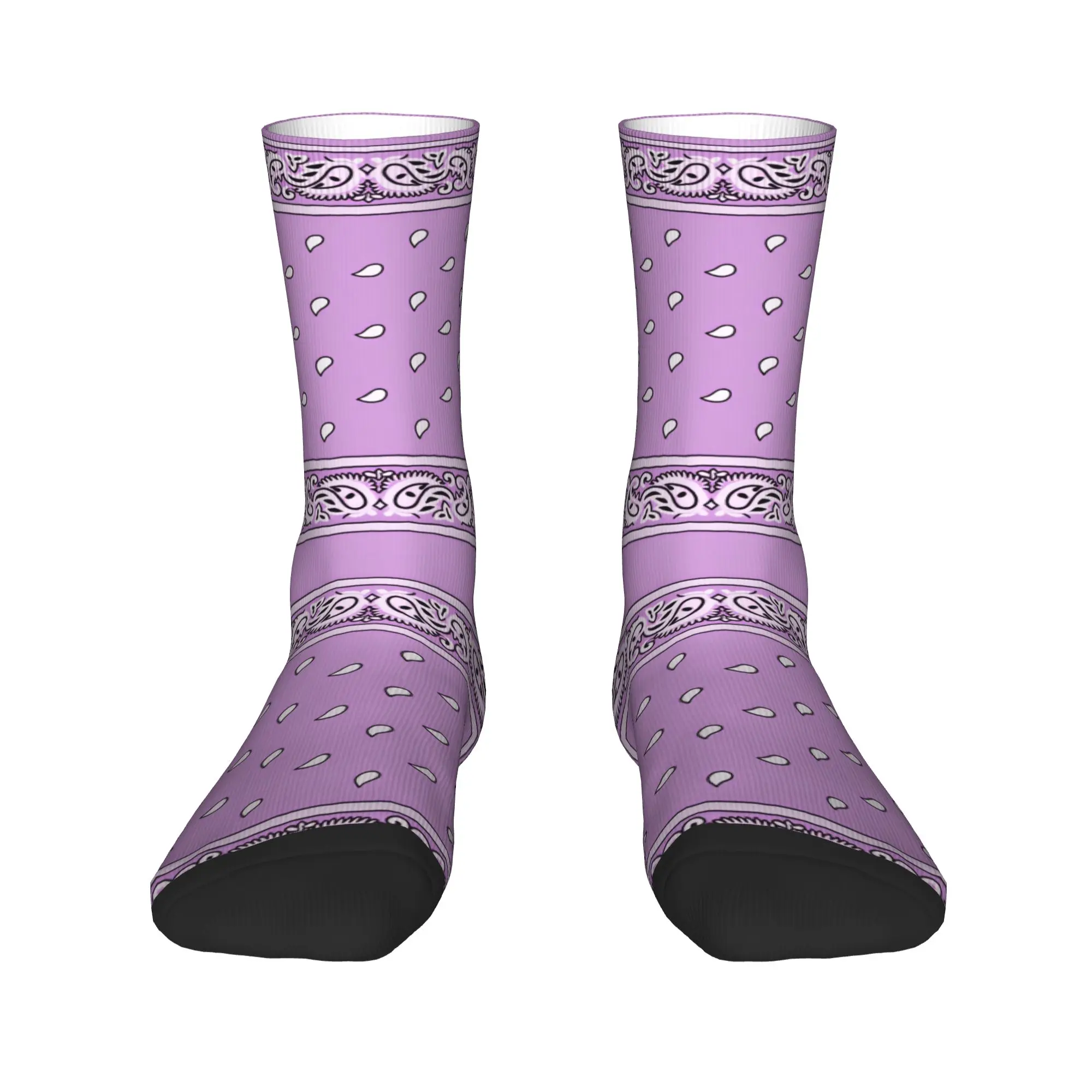 Unisex Men Socks Light Pink Classic Paisley Stockings Non-Slip Warm Soft Socks Autumn Funny Graphic Skateboard Socks