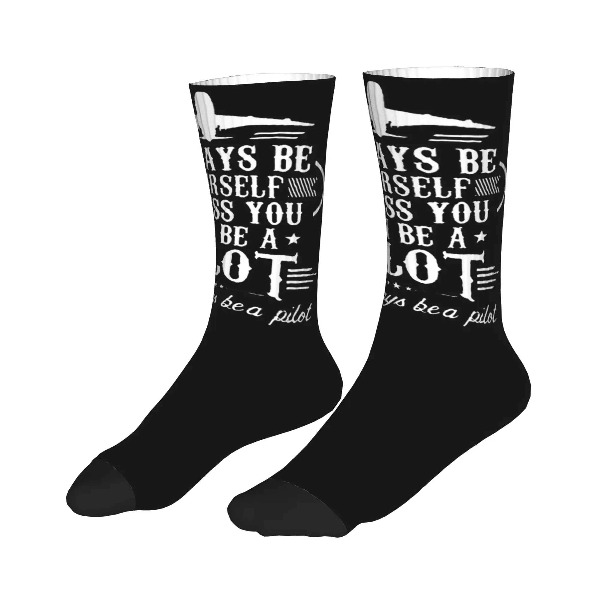 

Всесезонные носки для пилотов и авиаторов, спортивные носки с авиационным дизайном, забавные носки средней длины для мужчин и женщин, подарки