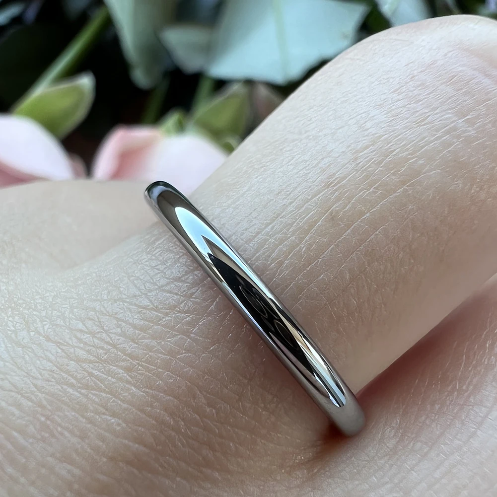 3MM Wemen der Wolfram Hochzeit Ringe Für Männer Mode Engagement Gewölbtem Bands Poliert Fertig Komfort Fit – Detail 5