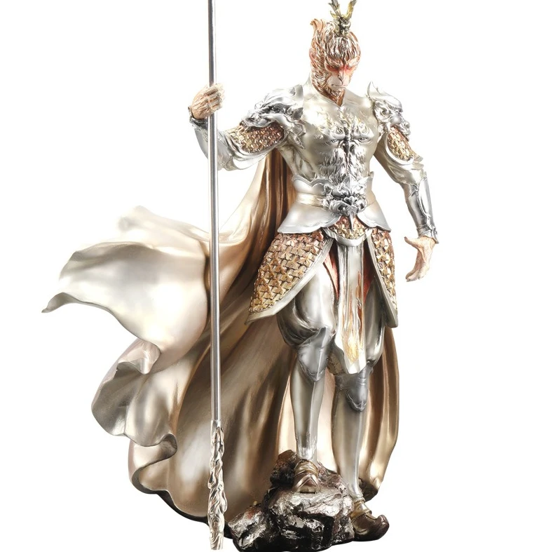 ZZ 2026 Chinese Myth Sun Wukong Ornament Victorious Fighting Buddha Statue Desktop Display Decor Housewarming Opening Souvenir