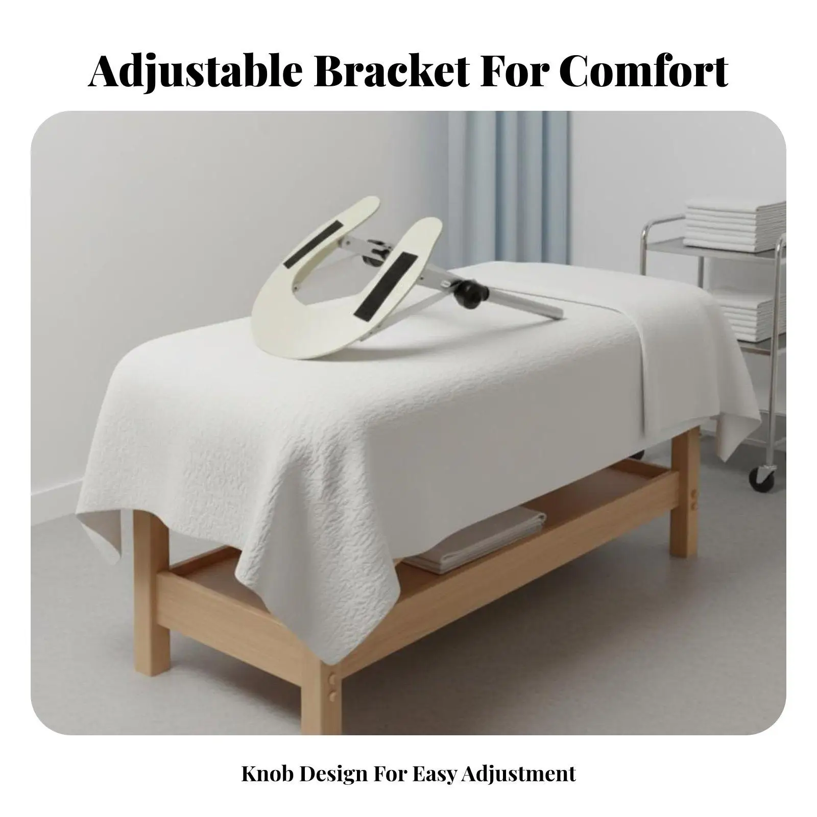 Adjustable Facial Support Frame Aluminum Alloy Headrest Bracket for Massage Bed Ergonomic Face Cushion Holder