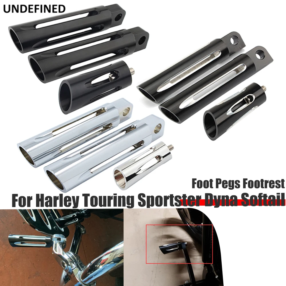 

Motorcycle CNC Foot Pegs Footrest Shifter Pegs Nail Black for Harley Sportster 883 1200 XL XR VRSC Softail Dyna Touring Glide