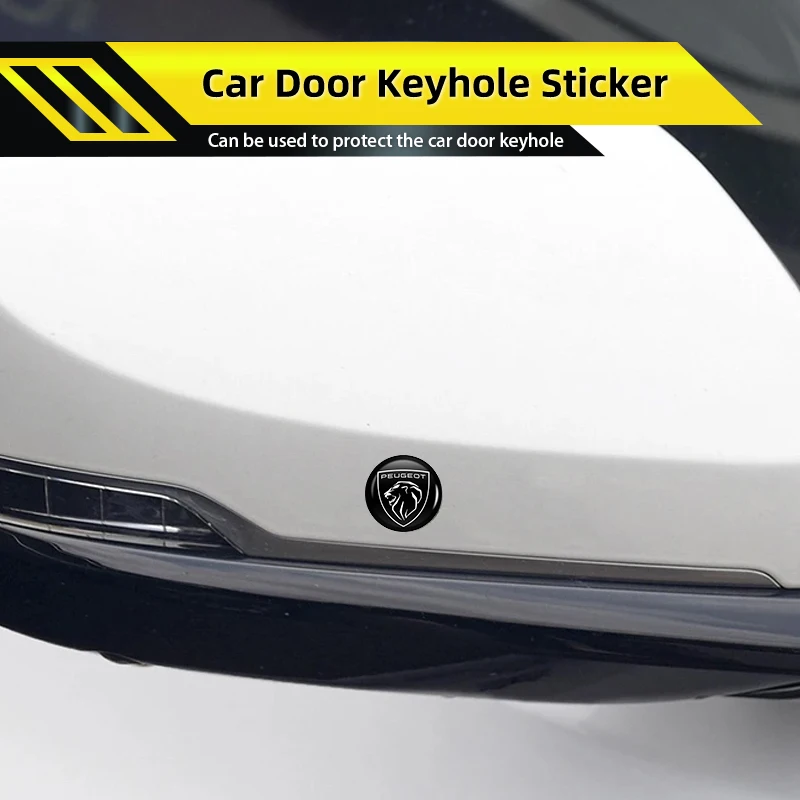قفل باب السيارة ثقب المفتاح الغطاء الواقي ملصقات ثقب المفتاح الشارات اكسسوارات السيارات لبيجو 5008 408 308 2008 206 208 3008 2008 #4