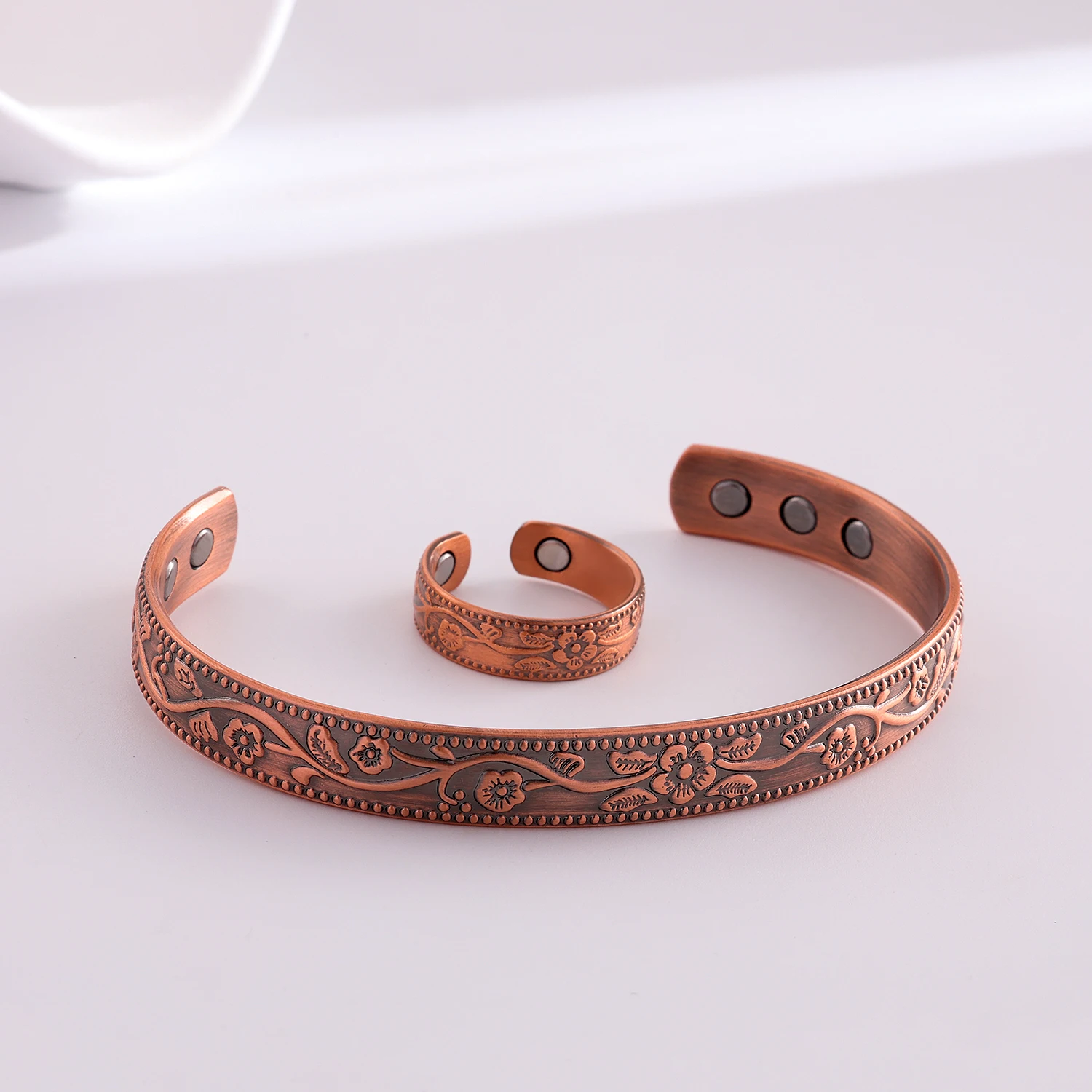 Vintage Copper-Plated Magnetic Couple Bracelet Gift