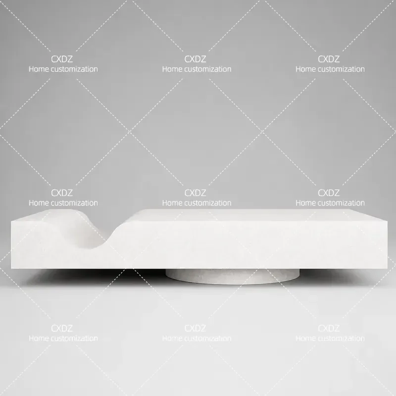 Natural Travertine Special Shaped Coffee Table Modern Living Room Center Table Unique Stone Furniture
