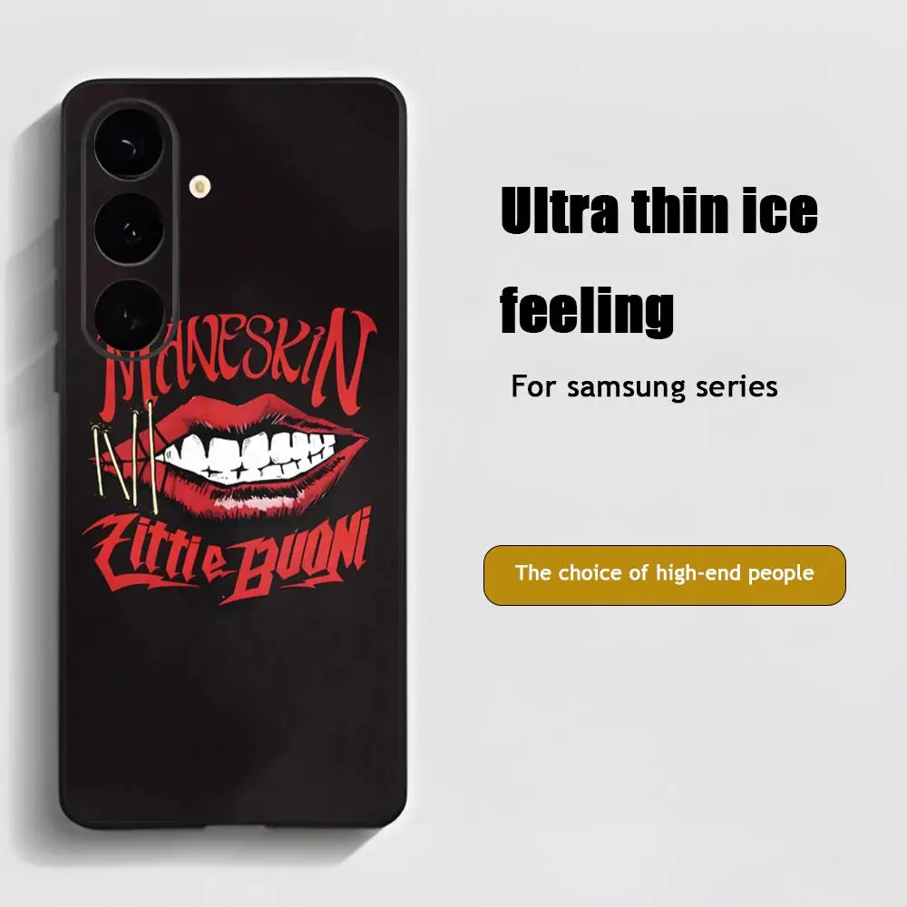 마네스킨 팝 밴드 폰 케이스 삼성 갤럭시 S25 S24 S23 S22 S21 S20 플러스 울트라 노트20 소프트 블랙