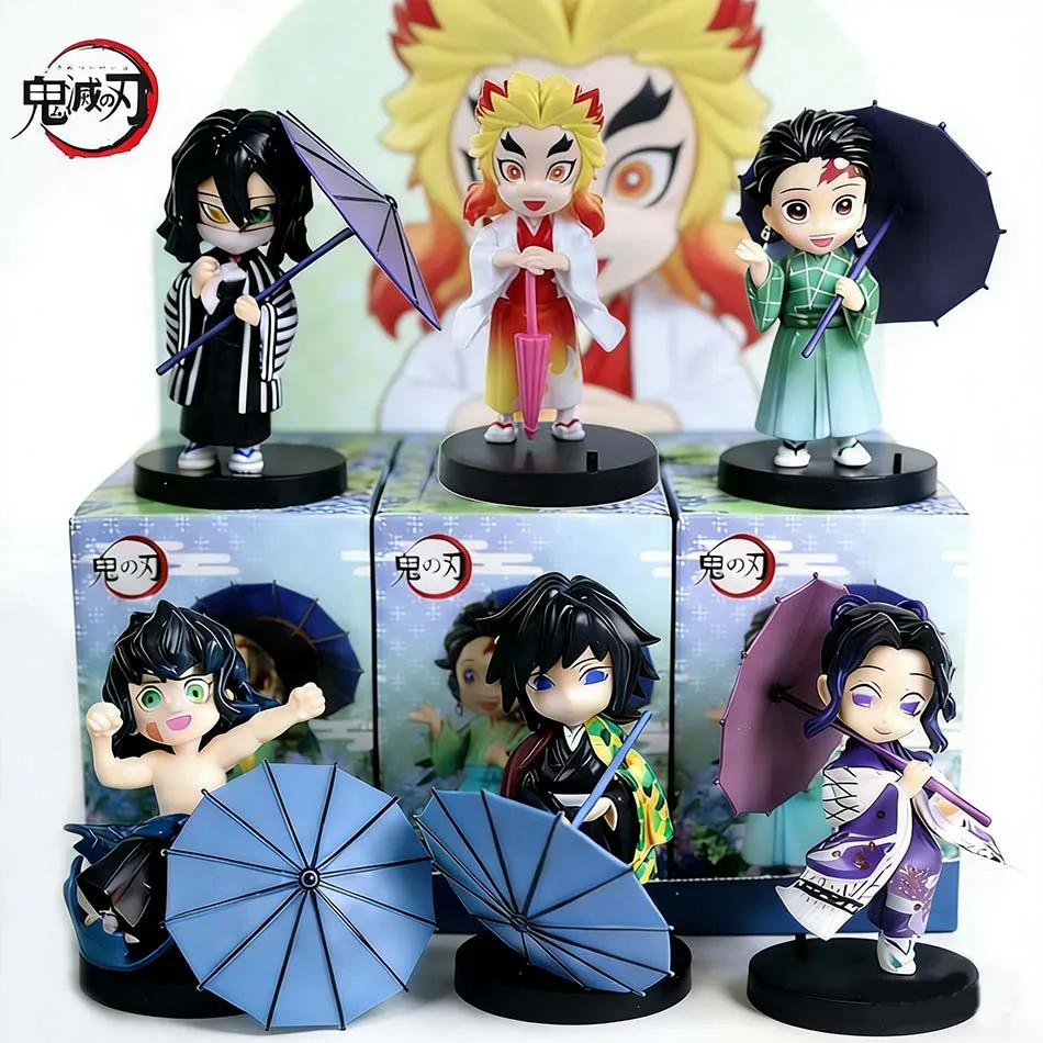 Nueva Figura Coleccionable de Demon Slayer, Serie Plum Rain, Kochou Shinobu, Tomioka Giyuu, Kanroji Mitsuri, Caja Misteriosa, Juguete de Regalo
