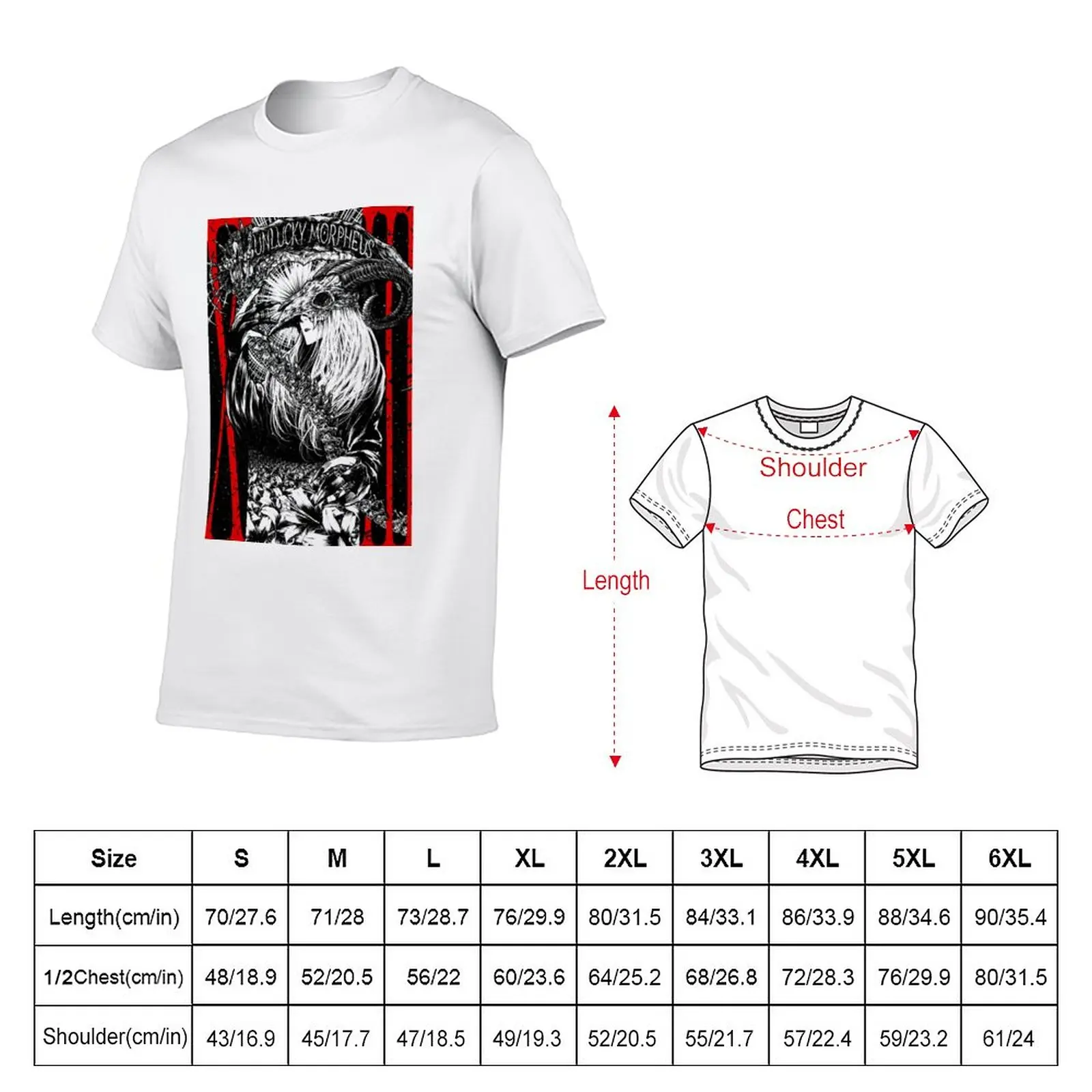 New unlucky morpheus T-Shirt korean fashion tees Aesthetic clothing mens t shirt graphic