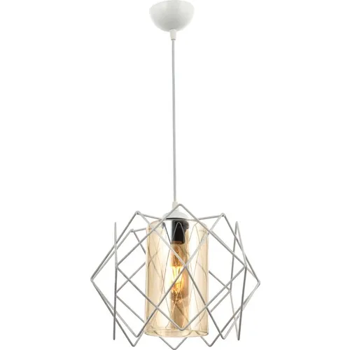 Correx Lighting Single Diamond Shaped Glass Chandelier