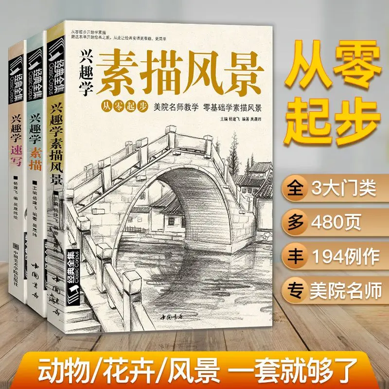 Three Beginner-Friendly Books on Sketching and Drawing Landscapes: Step-by-Step Painting Tutorials and Materials for Beginners