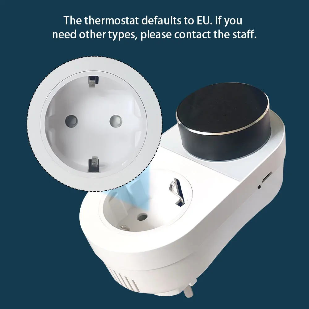 قابس ترموستات واي فاي ذكي مع شاشة LED للتحكم في التطبيقات ومقبس التحكم في درجة الحرارة القابل للبرمجة لأجهزة تبريد التدفئة